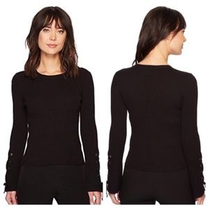 NWOT Vince Camuto Large Black Long Sleeve Sweater Crewneck